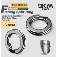 Fishing Lures Split Rings 50~200Pcs Fishing Accessories Stainless Steel Fishing Hooks Connectors Snap Fishing Ring 15~55kg Black