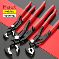 1pc Water Pump Pliers 7/12 Inch Adjustable Wrench Multi-Function Large Opening Water Pipe Pliers Household Repair Tools