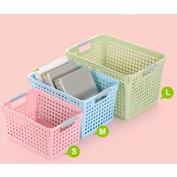 Plastic Storage Basket Pencil Storage Bins Storage Container/Organizer Shelf Bins with Handles for Classroom Home Office School