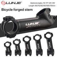 AliExpress LUNJE Ultralight Bike Power 60/70/80/90/100/110MM MTB Bike Stem 10/17/25/35 Degrees Mountain Bicycle Parts