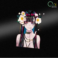 Jdm animation anime color girl creative car sticker waterproof reflective sticker car motorcycle sticker
