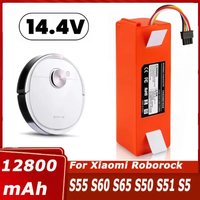 14.4V 12800mAh Robotic Vacuum Cleaner Original Replacement Battery For Xiaomi Roborock S55 S60 S65 S50 S51 S7 S5 MAX S6 Part