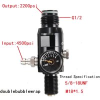 Regulator Valve 5/8-18UNF or M18*1.5 Regulator Valve 4500psi High Tank Regulator Cylinder Diving Aquarium Plant CO2 Tank Dive