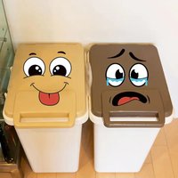 4pcs Waterproof High-quality Multi-scene Sticker Set Emoticons Smiling Faces Crying Cute Funny Creative Trash Can Toilet Sticker