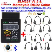 ELM327 V1.5 & Motorcycle OBD2 Cables For YAMAHA For HONDA For Ducati For Kawasaki For SUZUKI EFI Motobike Fault Diagnosis Tool