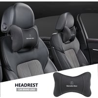 1Pcs Car Seat Headrest Auto Logo Neck Pillow For Mercedes Benz AMG Smart W205 C300 W203 W206 W108 W124 W126 W140 W168 W169 W176