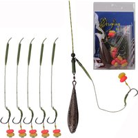6Pcs Pre tied Carp hooks with Leadcore wire Leader 80g Carp Fishing weight Chod Helicopter Rigs Carp Fishing Tackle