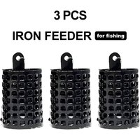 3pcs Metal Fishing Carp Feeder Cage, Fishing Sinker, Fishing Trap Bait Cage, Fishing Tackle Accessories, 15g-60g/0.53Oz-2.11Oz