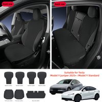 7-Piece Set Tesla Model Y Juniper 2025+ Standard Exclusive Semi-Cover Seat Covers Breathable All-Season Interior Accessories