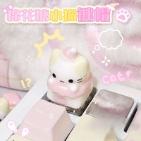 Kawaii Cat HelloKittys Keycaps Mini ESC Key 3D Cute Artisan Keycap for Mechanical Keyboard Tiny Sculpted Key for MX Stem Gift