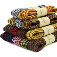 1Pair Boots Round Shoe Laces Striped Double Color Fashion Shoelaces Outdoor Hiking And Leisure Sports Shoelace 18 Color