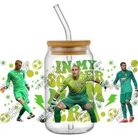 Hotsale Popular Football Soccer Superstar 16oz UV DTF 3D Transfer Sticker Decal For Glass Can Cup Craft DIY Gift Creative