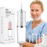 Oral Irrigator USB Rechargeable Mouth Washing Machine Cordless 3 Modes 4 Jet Tips IPX7 Teeth Cleaning Machine