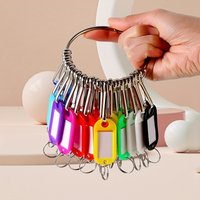 50pcs PP Plastic Key Tags, Writable Pendants Hanging Signs, Hotel Tags, Classification Tags for Home Use Art Supplies