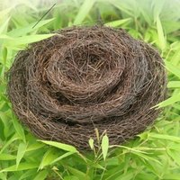Round Rattan Bird Easter Handmade DIY Craft Vine Simulation Bird Nest Egg Decor Props Home Garden Window Display Bird Hammock