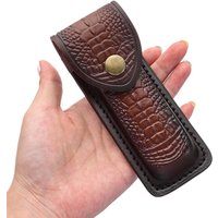 Fold Knife Cowhide Leather Sheath Scabbard Straight Sheath Cover Protector Bag Knife Cover Knife Sheath Holster Outdoor Tools