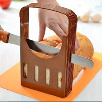 1PC Toast Bread Slicer Stand Foldable Loaf Cutter Rack Baking Tool Cutting Guide Plastic Slicing Tool