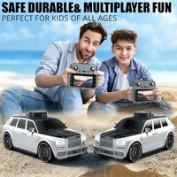 Remote Control Car with HD FPV Camera,2.4GHz RC Truck with Screen, 4WD Off Road RC Cars with LED Lights,Toy Gift for Kids Adults