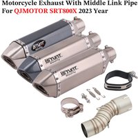 Sans lacet pour QJMOTOR SRT800X SRT 800X 2023 année système d'échappement de Moto tuyau de liaison intermédiaire avec silencieux Moto DB Killer