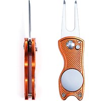 1PC Metal Foldable Golf Divot Repair Tool With Golf Magnetic Ball Marker and Pop-up Button Green Tool Accessories Gift For Golfe