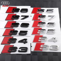 1PCS 3D ABS Car Styling Body Rear Trunk Badge Sticker Tail Emblem Decoration Decal for Audi S3 S4 S5 S6 S7 S8 Auto Accessories