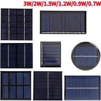 Solar Panel Outdoor 3W/2W/1.5W 5V DIY Solar Cells System for Low-power Electrical Appliances Light Moblie Phone Battery