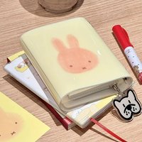 Cute Miffy Three-fold Notebook Portable Loose-leaf Notebook Cartoon Student Notebook PU Waterproof Stationery Gift Toys