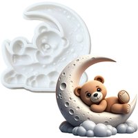 Moon Baby Bear Silicone Sugarcraft Mold Cookie Cupcake Chocolate Baking Mold Fondant Cake Decorating Tools