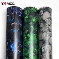 Graffiti Vinyl Wrap Car Wraps Personality Vinyl Paper for Car Wrapping Film Skull Pattern Auto Outdoor Accessories Body Covering