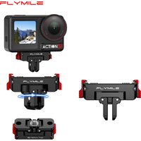 Flymile Action 5 Pro Magnetic Quick-Release Base Rotate With Dual Claw Mount Adapter 1/4 Screw Hole for DJI OSMO 360 Accessory