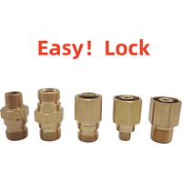 TR22 Brass Adapter FINDER M22 G1/4’’G3/8’’ Thread Easy Lock Connector For Karcher HD HDS Spray Gun Lance Hose Pressure Washer