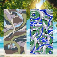 E-Emilio Pucci Towel Microfiber beach towel, quick-dry, sand-free, ultra-fine fiber, super soft.