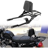 Motorcycle Backrest Sissy Bar Luggage Rack Rear Seat Handle Grab Rail For Triumph Bonneville T 100 120 Street Scrambler 17-21
