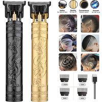 2026 T9 HairClipper Beard Shaving Body Hair Trimmer Clippers Electric Machine Men Haircut Machine 0mm Barber ShaverDragon Carved