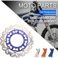 Motorcycle 320MM CNC Front Floating Disc/Front Adapter Bracket For Husqvarna 125-501 FE TE FC TC TX FX 2014 2015 2016 2017-2023