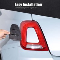 2X Rear Tail Light Cover Decorative Sticker For Fiat 500 Abarth 595 2016-2025 Real Carbon Fiber Car Exterior Accessories