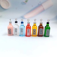 10pcs Colorful Alcohol Bottle Resin Earrings Charms Jewelry Making Findings diy Bracelet Cute Geometric Pendant Dollhouse