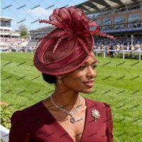 Cocktail Race Pillbox Fascinator Hat Hair Clip Women Ladies Party Tea Headpiece Bride Wedding Net New Wedding Hair Fascinators