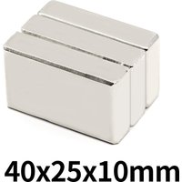 40x25x10mm Block Super Strong Neodymium Magnet N35 Powerful Magnetic NdfeB Permanent Refrigerator Magnet imanes DIY