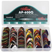 600pcs Alice AP-600Q Acoustic Electric Guitar Picks Matte ABS Antiskid Plectrum Picks Assorted Color and Thickness Wholesale
