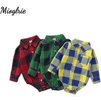 Body pour nouveau-né garçon de 0 à 18 mois, chemise à revers à manches longues, barboteuse pour homme, vêtements à la mode pour tout-petit garçon