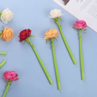 4 Piece Cute Kawaii Rose Flower Gel Pen Office School Supplies Stationery Creative Sweet Pretty Lovely Soft Pen