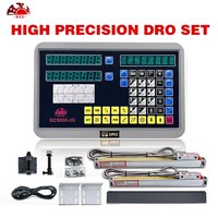 HXX CNC High Accuracy 2 Axis DRO Kit Digital Readout GCS900 and 2pcs Linear Scale Encoder Sensor Ruler For Milling Lathe Turning