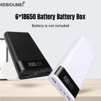 DIY18650 Battery Storage Charging Box Storage Box Case Without Battery Dual USB Type-C 5V Suitable for iPhone Xiaomi Huawei