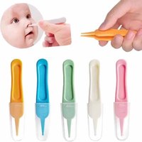 5 teile/satz Baby Nase Reiniger Pinzette Pflege Werkzeug Sicherheit Runde Kopf Kunststoff Klemme Kind Pinzette Ohr Nase Reiniger Clip baby Essentials