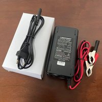 58.4V 3A Lifepo4 Battery Charger For 16Series 51.2V Iron Phosphate 48V Fast Charging Crocodile Clip XT60 XT90 XLR GX16 Connector