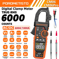 CM06/CM06Pro Auto-ranging Digital Clamp Meter AC DC Voltage Tester 600A/1000A Multimeter Ammeter Amp Ohm Hz Capacitance NCV Test