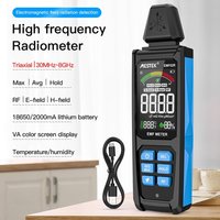 Electromagnetic Radiation Detector, EMF Meter 30-8GHz RF/Magnetic/Electric Field Tester with VA Color Display, Temperature