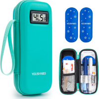 Insulin Cooler Travel Case, With Temperature Display - Refrigerated Medicine Cooling Bag, With 2 Tsa Approved Ice Bags, Medicine