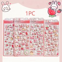 Adorable Rabbit & Heart Mini Puffy Stickers - 3D EVA Animal Decals for Valentine's, Birthday Gifts & Party Favors